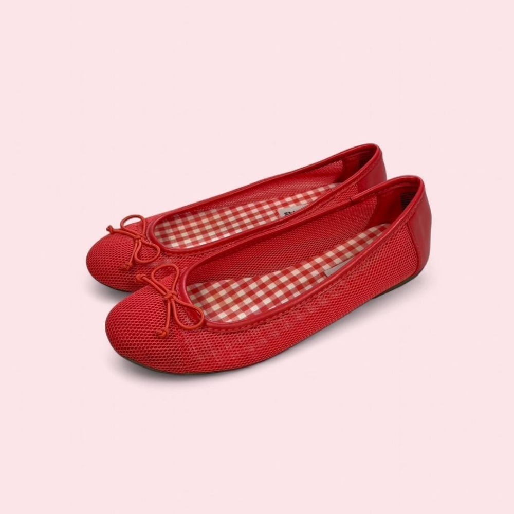 Vintage y2k American Eagle mesh ballet flats with bow